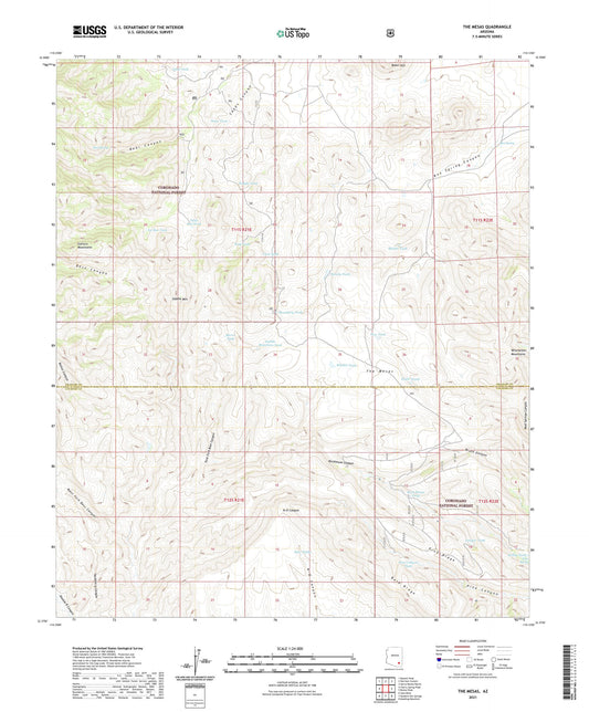 The Mesas Arizona US Topo Map Image
