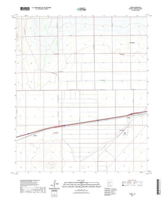 Theba Arizona US Topo Map Image
