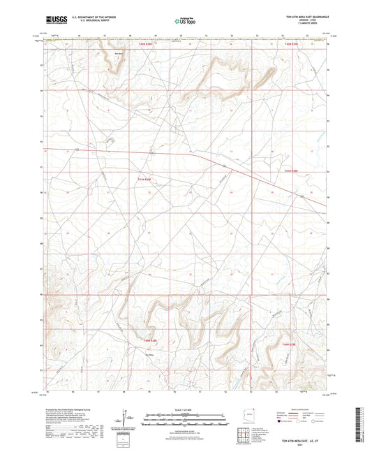 Toh Atin Mesa East Arizona US Topo Map Image