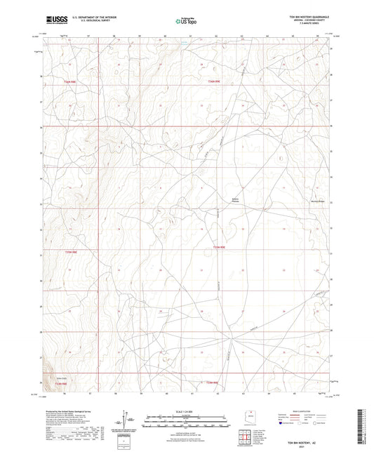 Toh Bih Nosteny Arizona US Topo Map Image