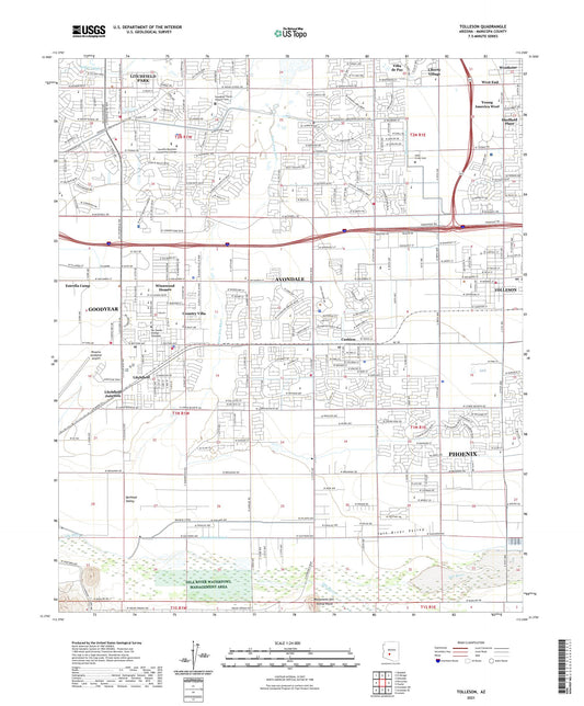 Tolleson Arizona US Topo Map Image