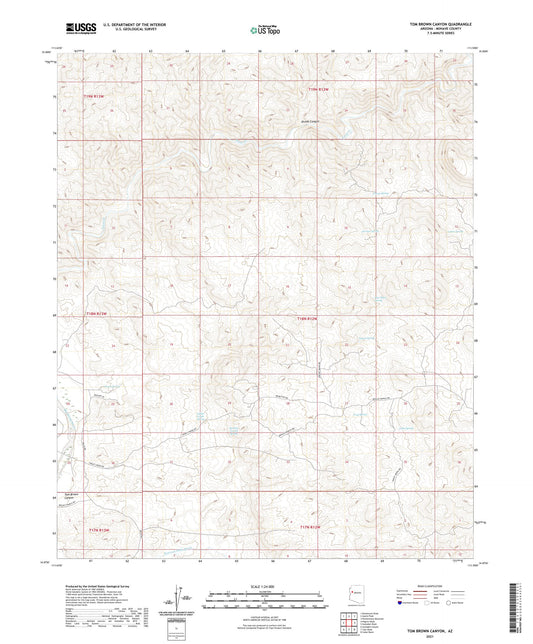 Tom Brown Canyon Arizona US Topo Map Image