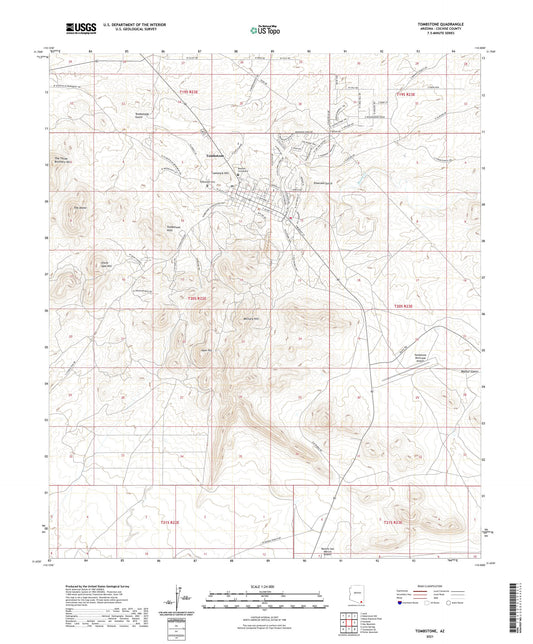 Tombstone Arizona US Topo Map Image