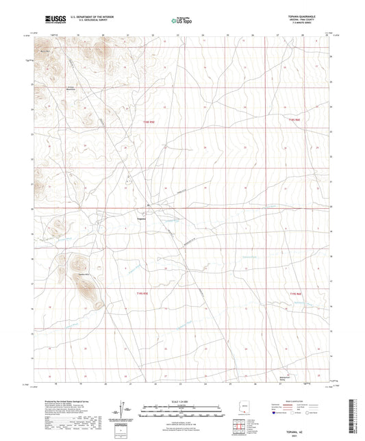 Topawa Arizona US Topo Map Image