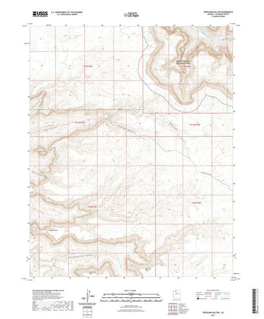 Topocoba Hilltop Arizona US Topo Map Image