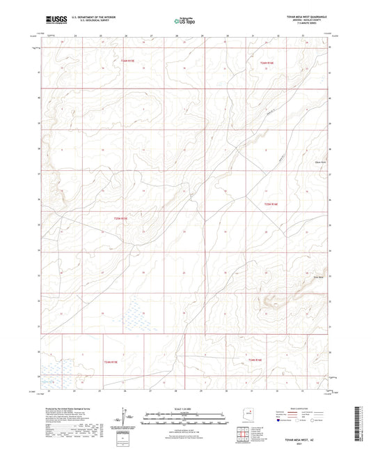 Tovar Mesa West Arizona US Topo Map Image