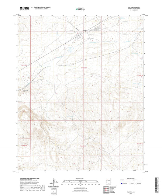 Truxton Arizona US Topo Map Image