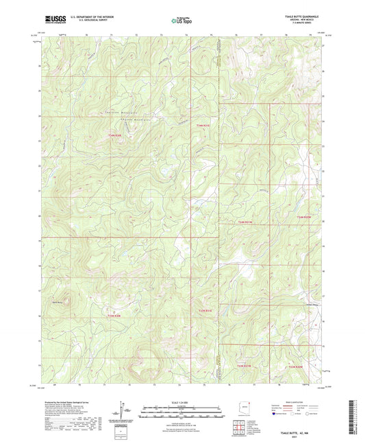 Tsaile Butte Arizona US Topo Map Image