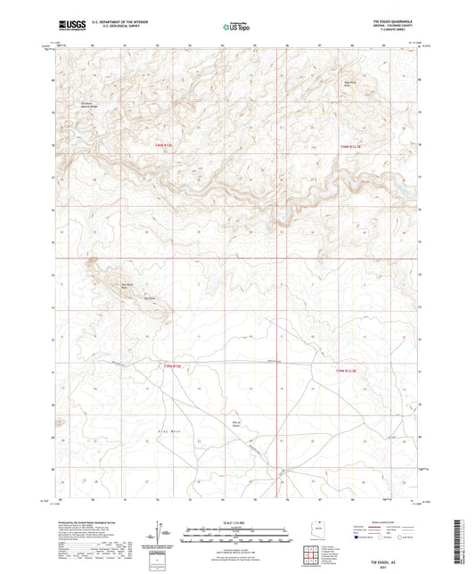 Tse Esgizii Arizona US Topo Map Image