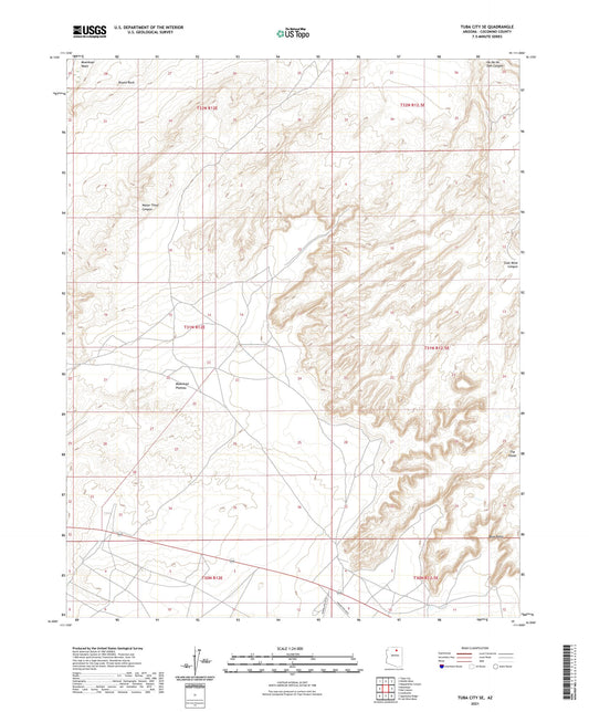 Tuba City SE Arizona US Topo Map Image