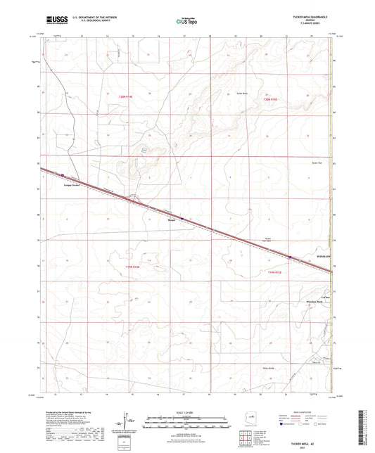 Tucker Mesa Arizona US Topo Map Image