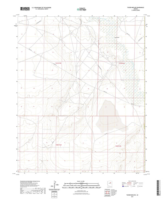 Tucker Mesa NE Arizona US Topo Map Image