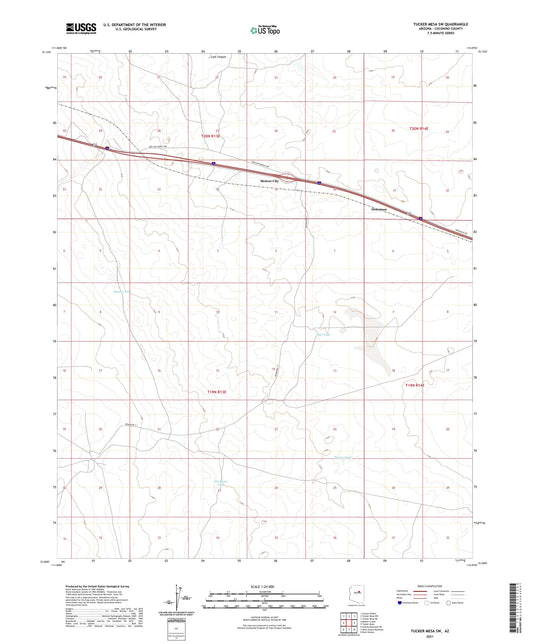 Tucker Mesa SW Arizona US Topo Map Image