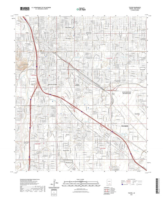 Tucson Arizona US Topo Map Image