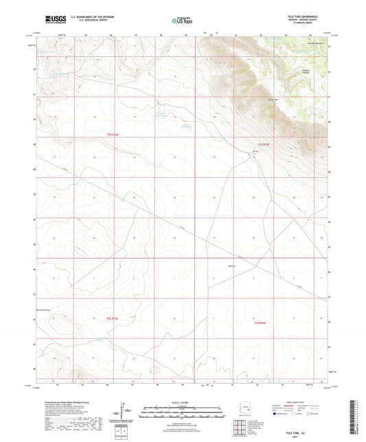 Tule Tubs Arizona US Topo Map Image