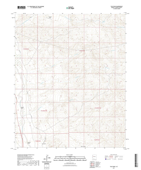 Tule Wash Arizona US Topo Map Image