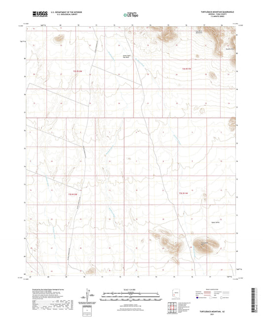 Turtleback Mountain Arizona US Topo Map Image