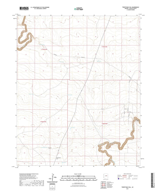 Twentymile Hill Arizona US Topo Map Image