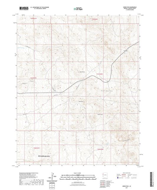 Union Pass Arizona US Topo Map Image