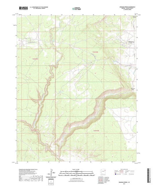 Uranium Spring Arizona US Topo Map Image