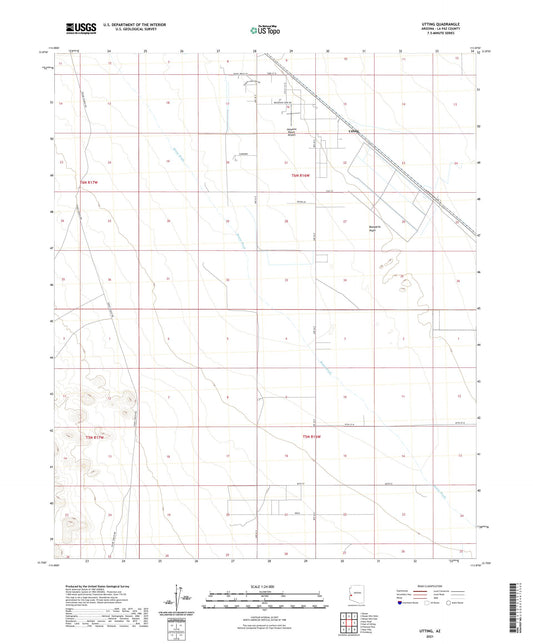 Utting Arizona US Topo Map Image