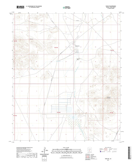 Vaiva Vo Arizona US Topo Map Image