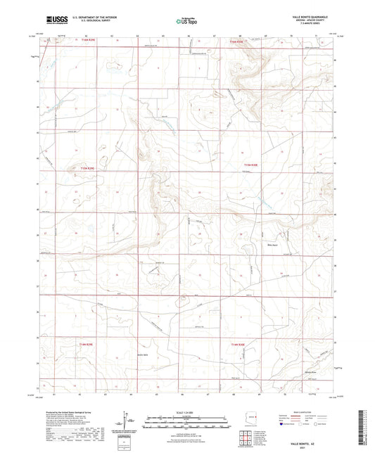 Valle Bonito Arizona US Topo Map Image