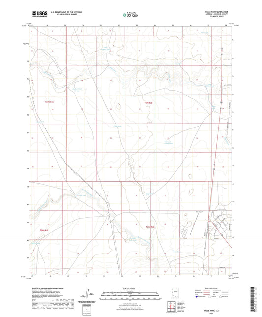 Valle Tank Arizona US Topo Map Image