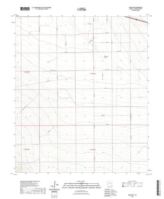 Vanar NW Arizona US Topo Map Image
