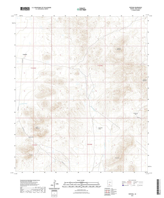 Ventana Arizona US Topo Map Image