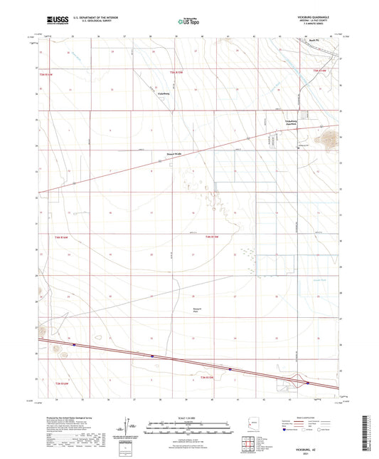 Vicksburg Arizona US Topo Map Image
