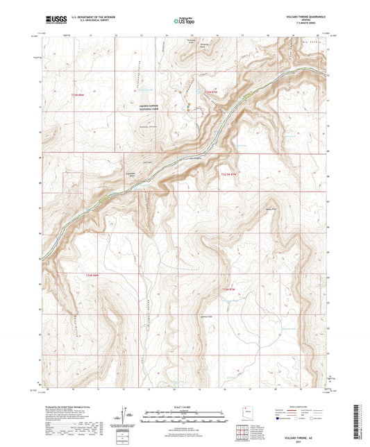 Vulcans Throne Arizona US Topo Map Image