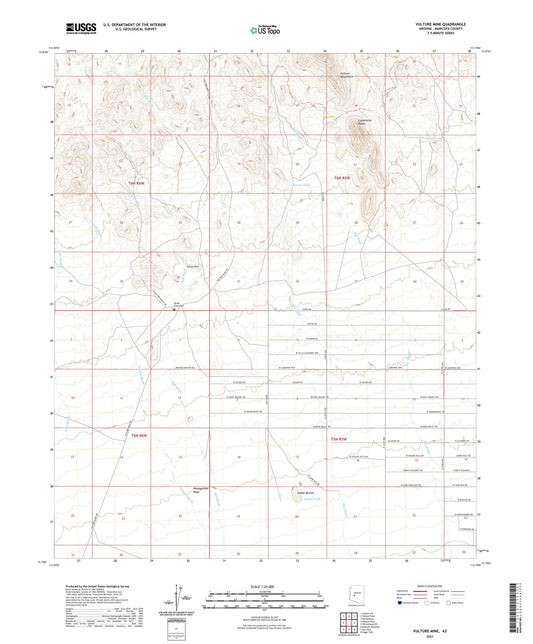 Vulture Mine Arizona US Topo Map Image