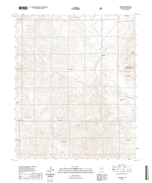 Wagoner Arizona US Topo Map Image