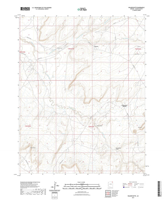 Walker Butte Arizona US Topo Map Image