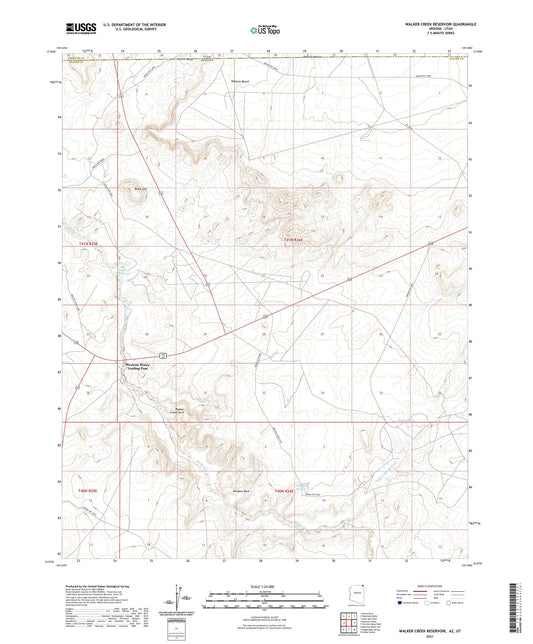 Walker Creek Reservoir Arizona US Topo Map Image