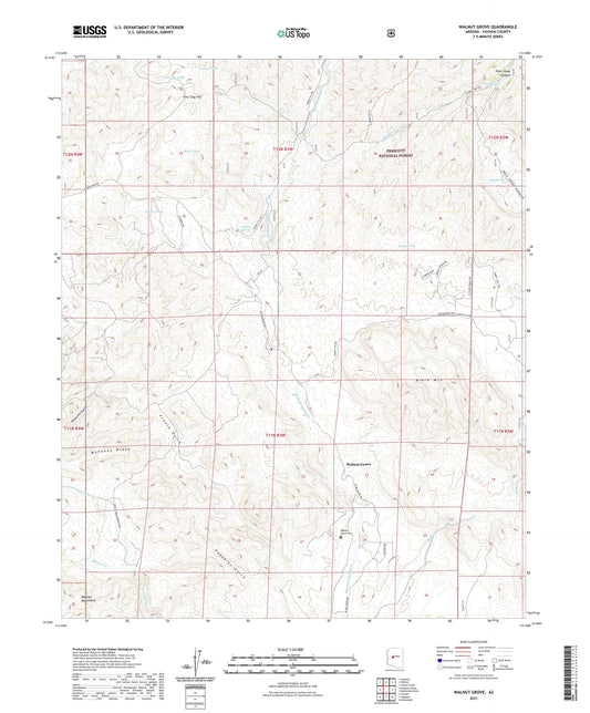 Walnut Grove Arizona US Topo Map Image
