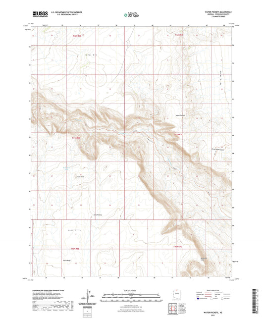 Water Pockets Arizona US Topo Map Image