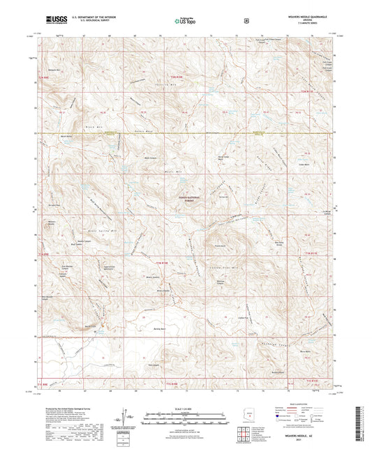 Weavers Needle Arizona US Topo Map Image