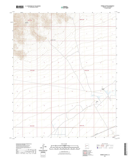 Webber Canyon Arizona US Topo Map Image