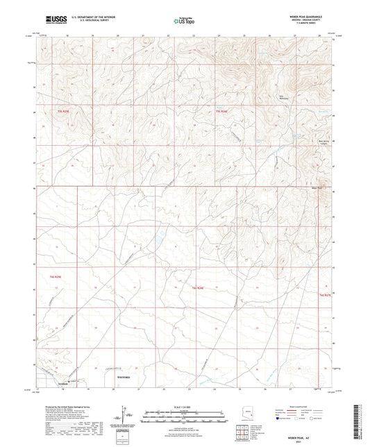 Weber Peak Arizona US Topo Map Image