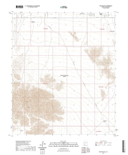 Wellton Hills Arizona US Topo Map Image