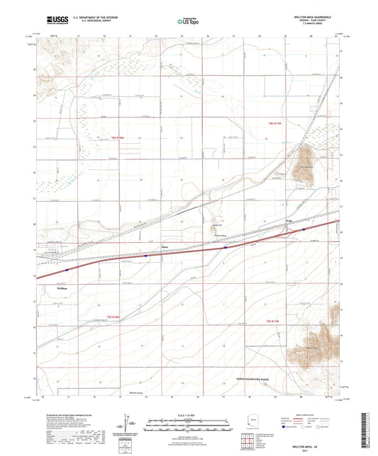 Wellton Mesa Arizona US Topo Map Image
