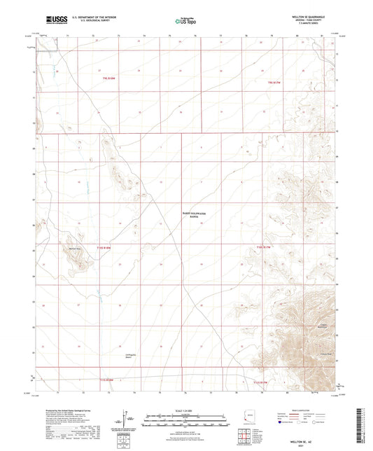 Wellton SE Arizona US Topo Map Image