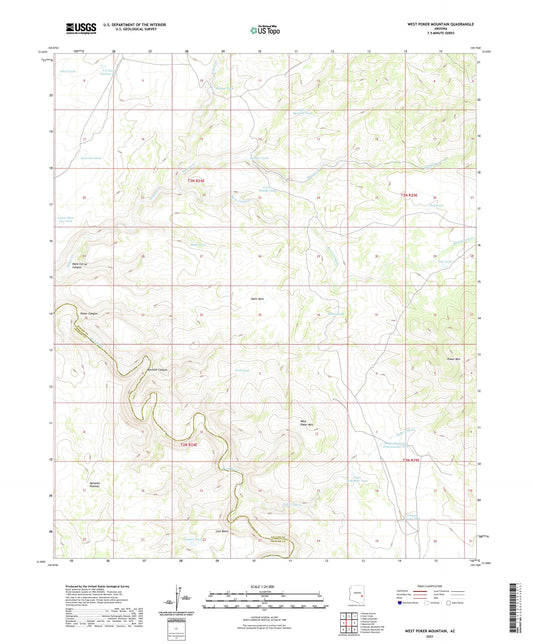 West Poker Mountain Arizona US Topo Map Image