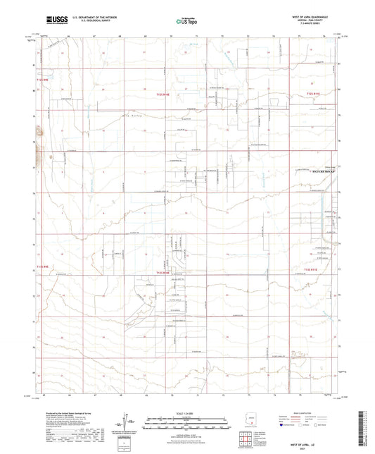 West of Avra Arizona US Topo Map Image