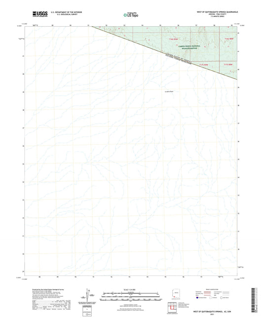 West of Quitobaquito Springs Arizona US Topo Map Image