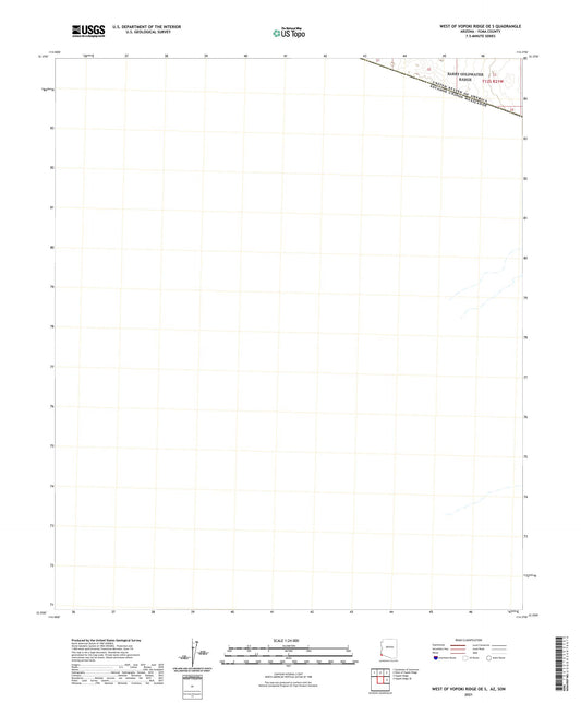West of Vopoki Ridge OE S Arizona US Topo Map Image