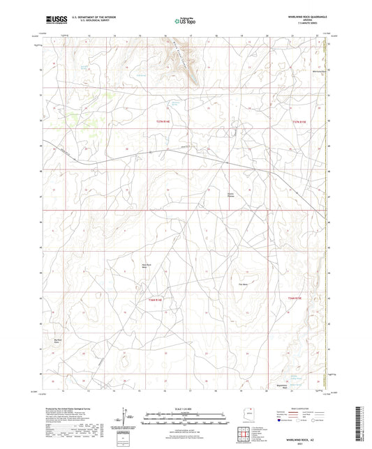 Whirlwind Rock Arizona US Topo Map Image