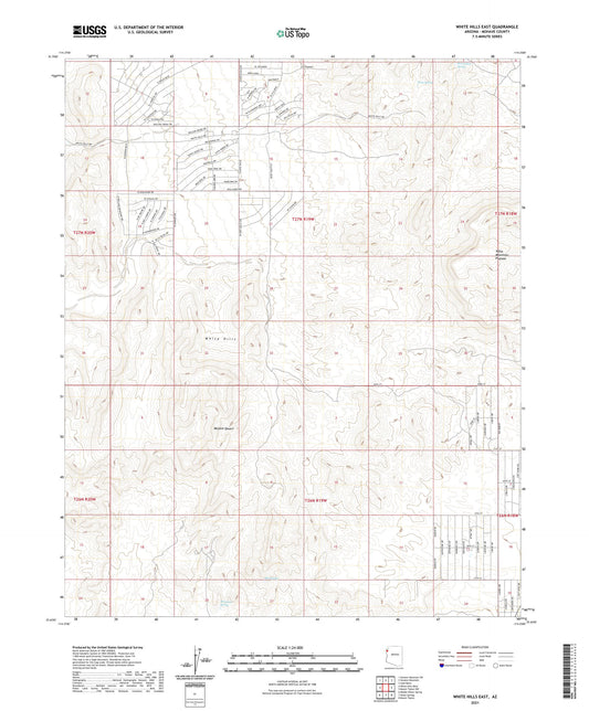 White Hills East Arizona US Topo Map Image